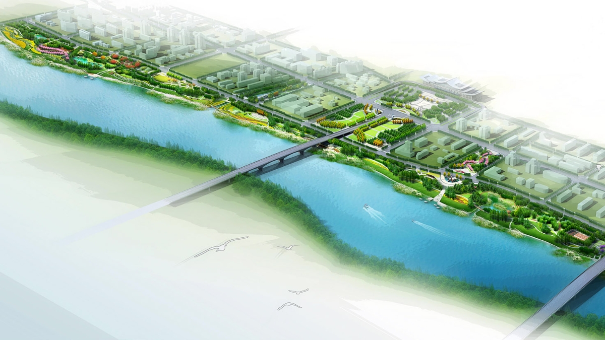 衡陽市武廣高鐵站前片區(qū)耒水（東岸）風光帶工程設計