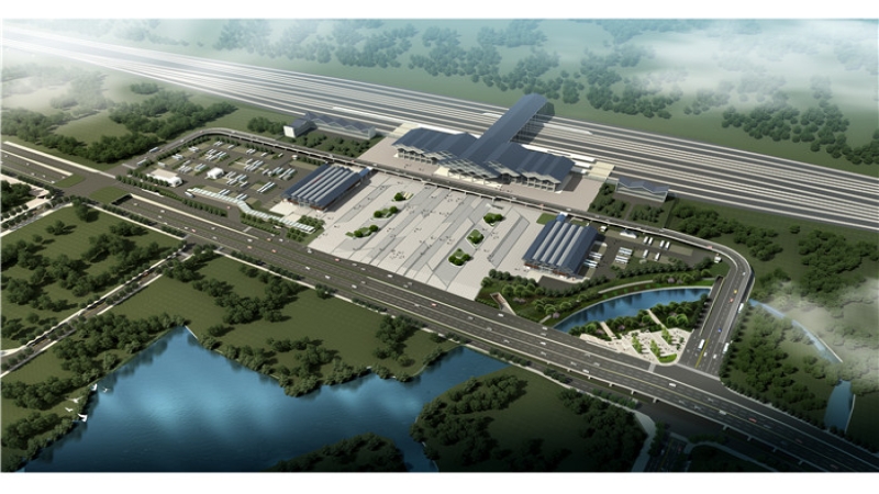 昨天，中機國際承接的張家界綜合客運樞紐現(xiàn)場萬眾矚目